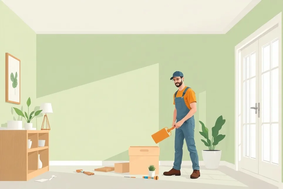Intérieur rénové après travaux de peinture à Rognac
