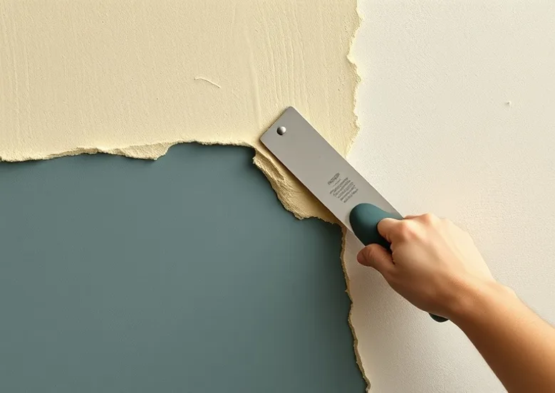 Application d'un enduit décoratif à la lisseuse sur un mur
